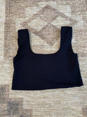 Black Longline Seamless Sports Bra